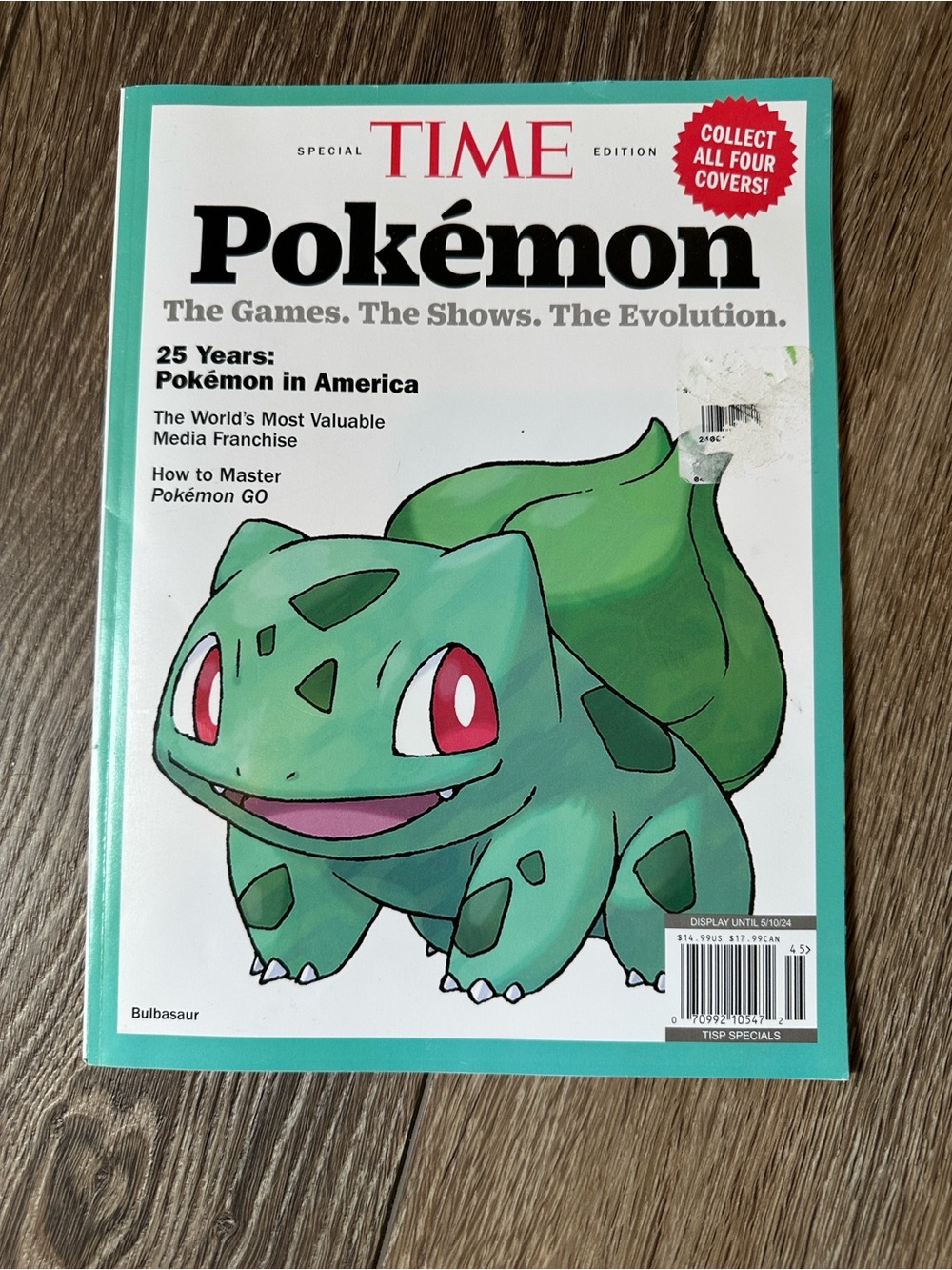 Time Pokémon special edition Magazine, 2024, 25 years in America Bulbasaur